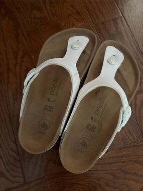 Papillio White T-strap Women’s Sandals